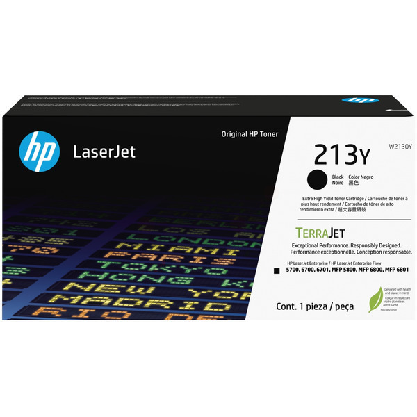 HP 213Y Black LaserJet Toner Extra High Yield, For LJ Sfp 5700, 6700, MFP 5800, 6800 (W2130Y)