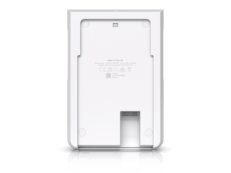 Ubiquiti U7 Pro Wall, 6 Spatial Strea,6 GHz Support Tailored,PoE+, Voltage 44—57V DC, Max Power 22W,2.5 GbE uplink,300+ Devices,140 m² cover