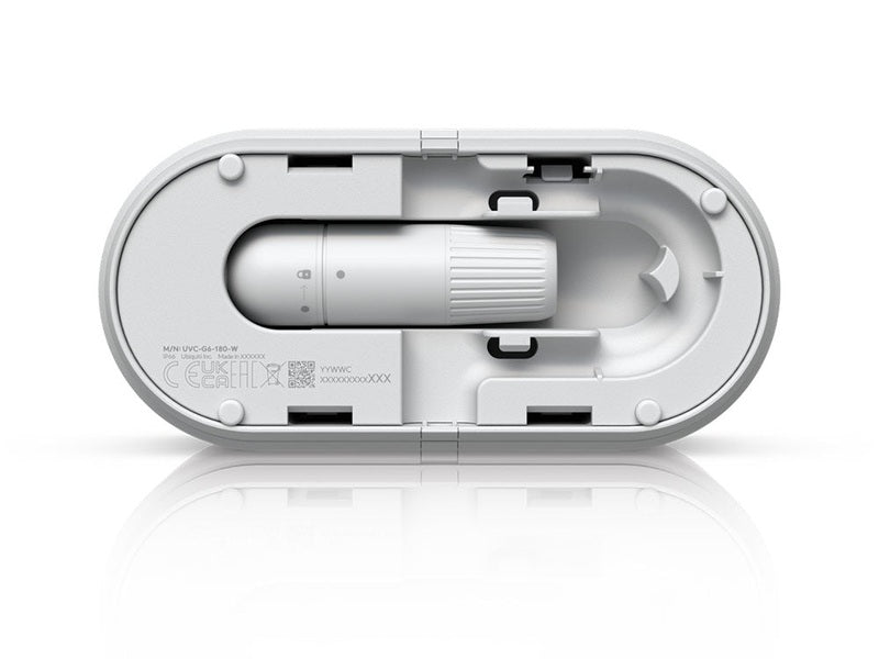 Ubiquiti G6 180, White, Indoor/Outdoor Dual Sensor 16MP 20 FPS PoE+ Camera, Multi-TOPS AI Engine, Panoramic 180° Coverage.