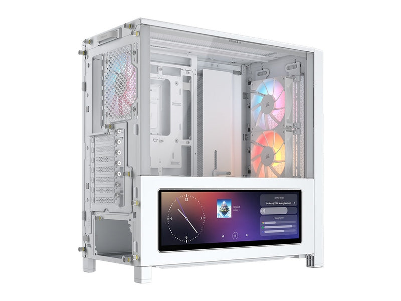 Corsair FRAME 4000D LCD RS ARGB Premium Mid-Tower E-ATX PC Case - White