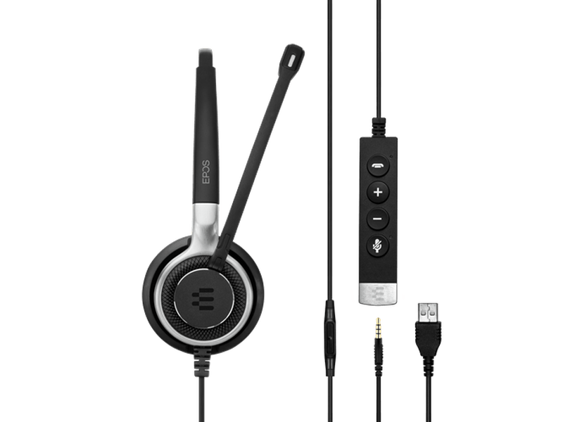 EPOS IMPACT SC 665 Dual-Sided Microsoft Teams Certified USB-A Wired Headset with 3.5mm Jack 1000645