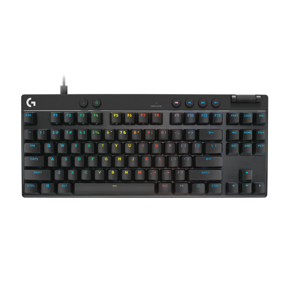 Logitech G PRO X TKL RAPID RGB Wired Mechanical Gaming Keyboard with Magnetic Analog Switches - Black 920-013234