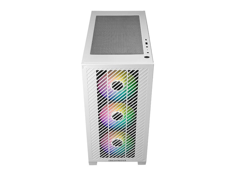 Cooler Master MasterBox Elite 301 White Case, Tempered Glass, mATX, 2-Year Warranty