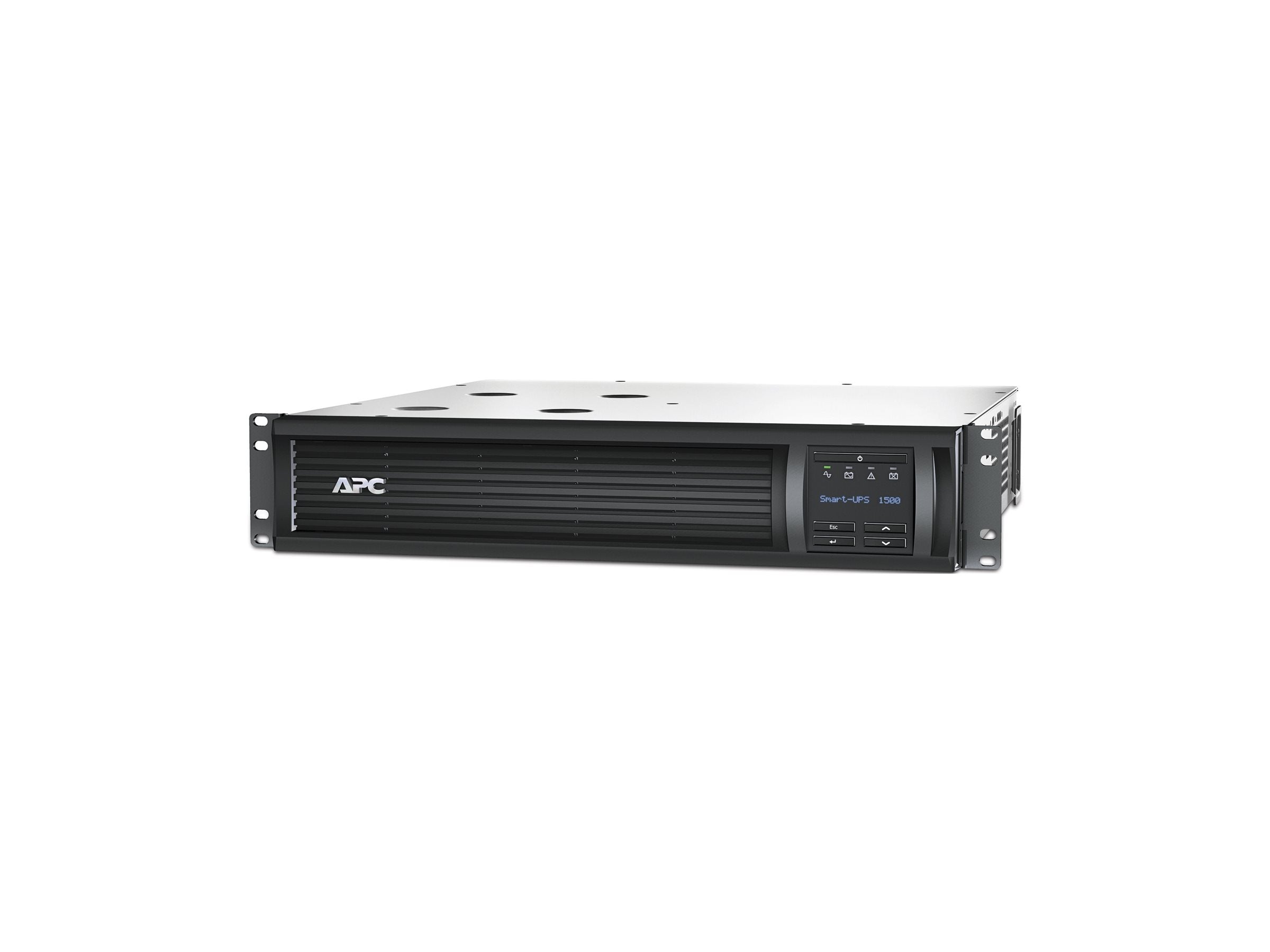 APC SMT1500RMI2UNC Smart-UPS, Line Interactive, 1500VA, Rackmount 2U, 230V, 4x IEC C13 outlets, Network Card, AVR, LCD