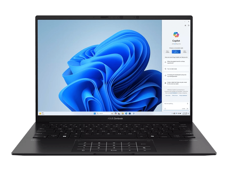 ASUS Zenbook 14 UM3406GA-QD754W Ryzen AI 7-445 16GB 512GB SSD, 14" WUXGA Copilot+ PC Laptop - Jade Black