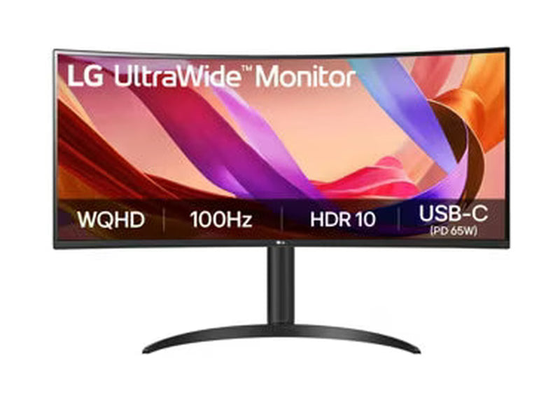 LG UltraWide™ 34" 100Hz WQHD Curved Monitor 34BQ65VA with USB-C