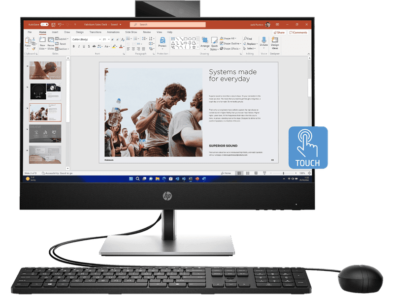 HP ProOne 440 G9 i5-14500T 16GB 512GB SSD W11P, 24" AIO Touch Desktop PC + 3YR NBD ONSITE WTY