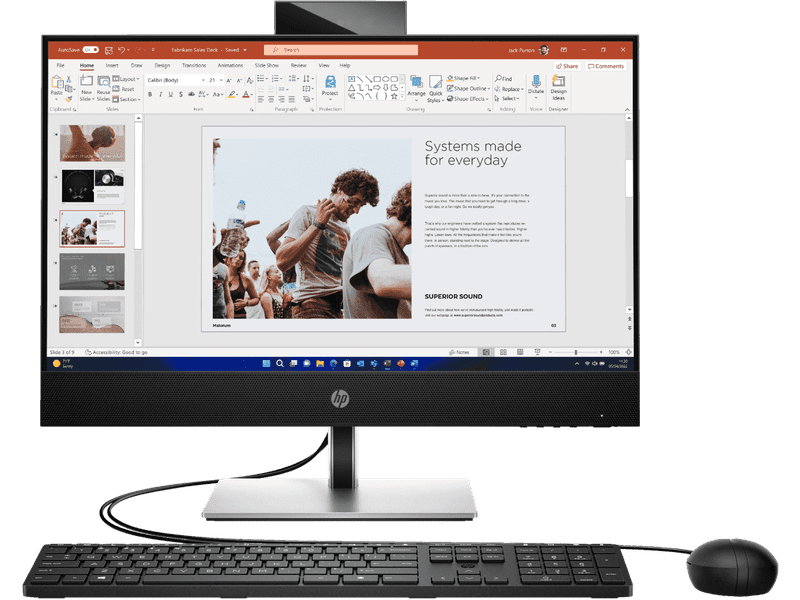 HP ProOne 440 G9 i5-14500T 8GB 256GB SSD W11P, 24" AIO Non-Touch Desktop PC