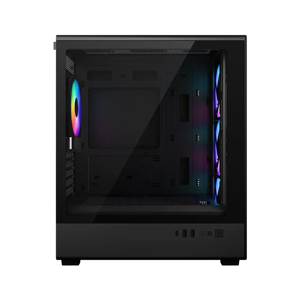 Cooler Master Elite 350 Micro-ATX Case w/ 4x ARGB Fans & Tempered Glass - Black