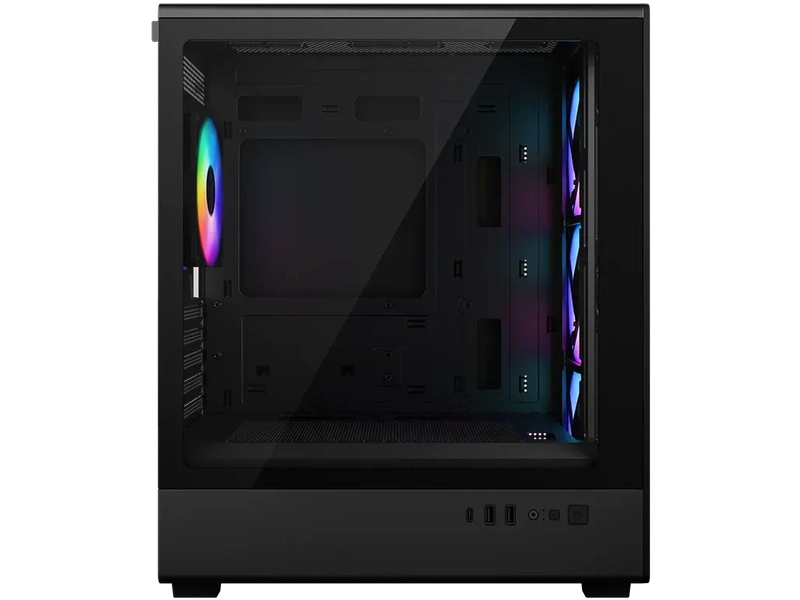 Cooler Master Elite 350 Micro-ATX Case w/ 4x ARGB Fans & Tempered Glass - Black