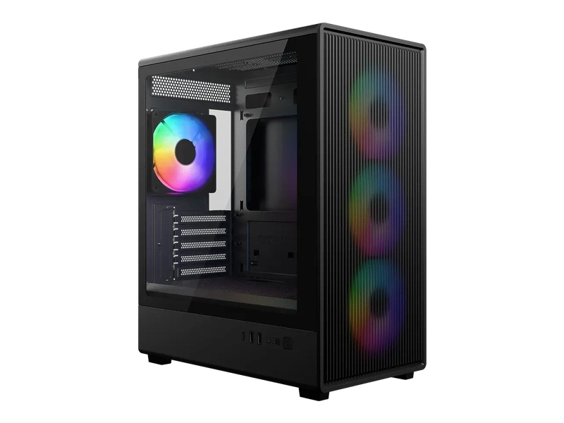 Cooler Master Elite 350 Micro-ATX Case w/ 4x ARGB Fans & Tempered Glass - Black