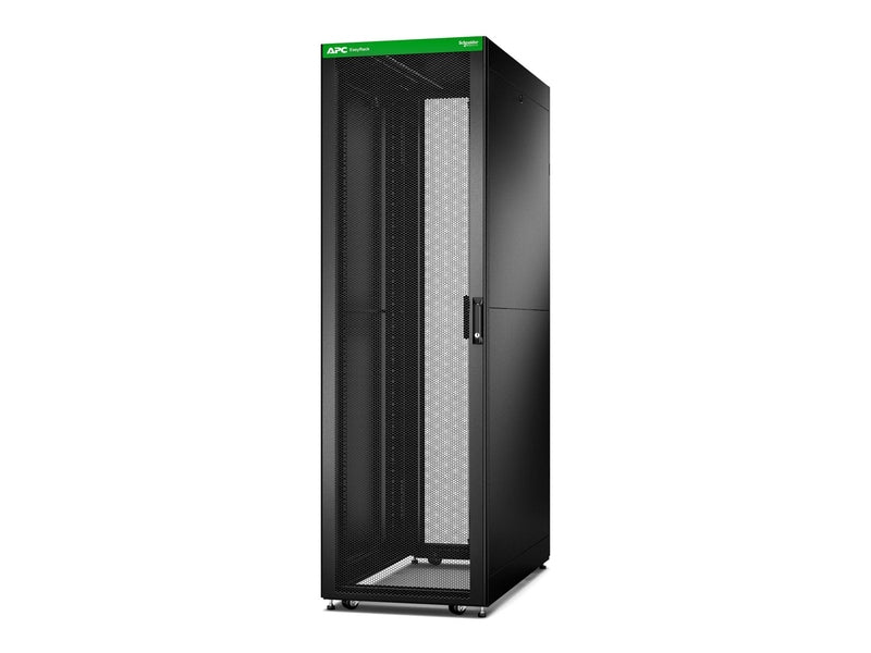 APC Easy Rack ER6282, 42U, Black, With Roof, Castors, Feet, 4 Brackets, and Side Panels, No Bottom, 1991H x 600W x 800D mm