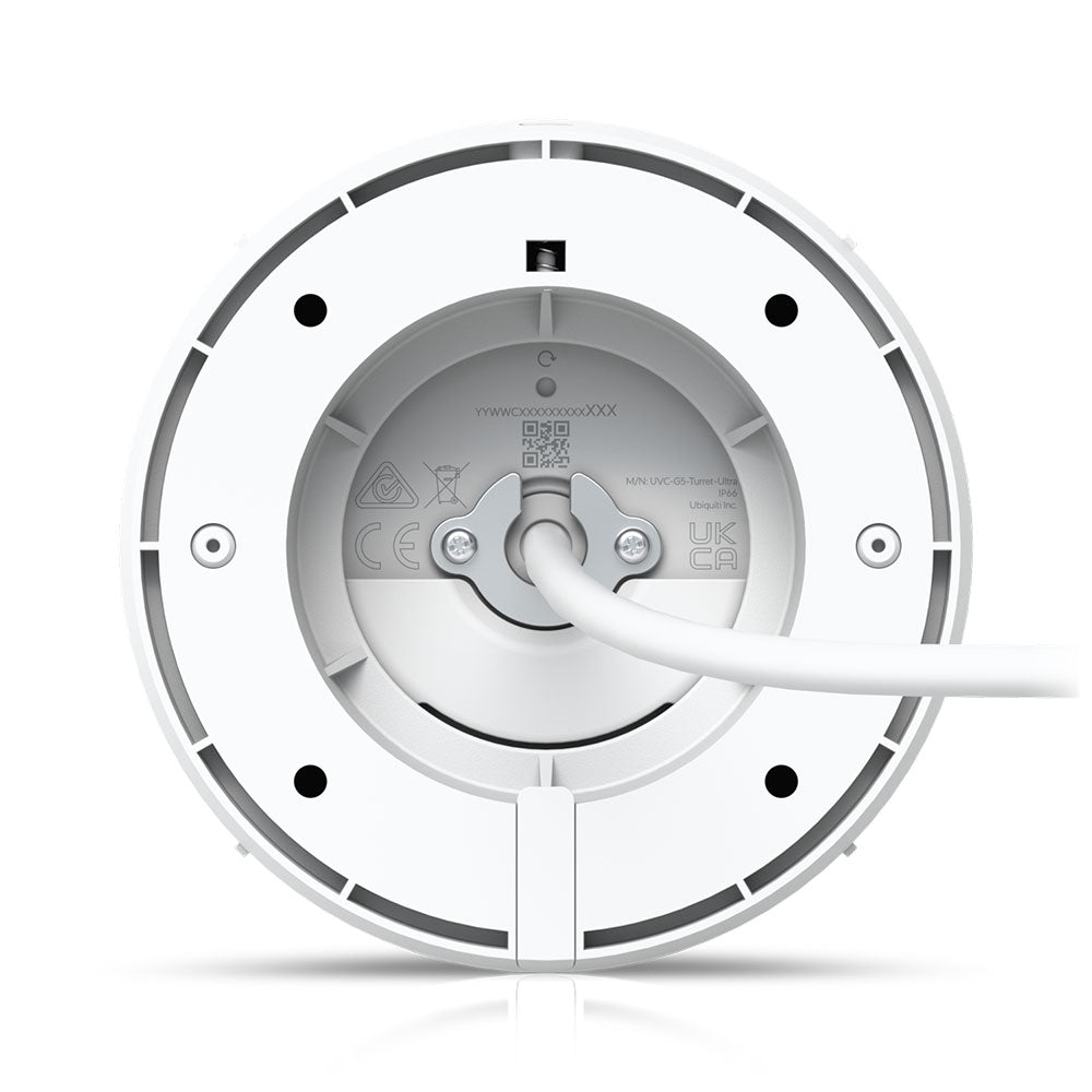 Ubiquiti UniFi G5 Turret Ultra, White, Ultra-compact, Tamper-resistant IK04, IP66 Weatherproof 2K HD PoE Camera, Long-range Night Vision