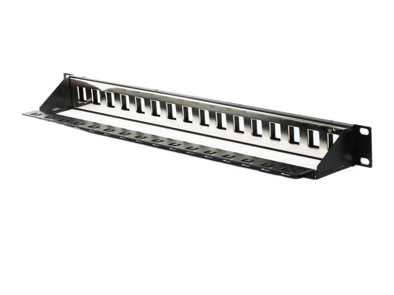 16 Port Unloaded Shielded Patch Panel