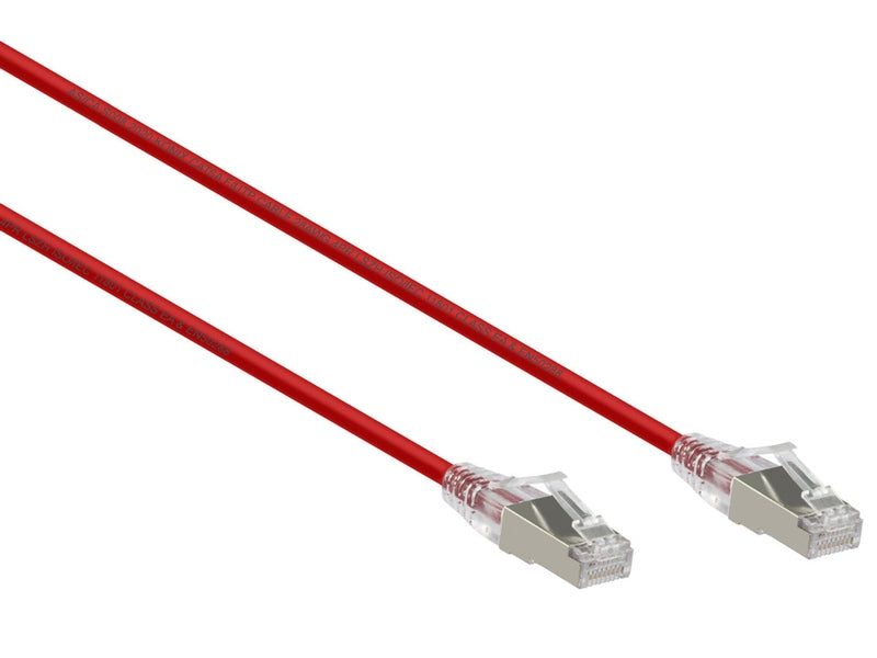 5m Red Ultra Thin CAT6A 10G F/UTP Ethernet Network Cable