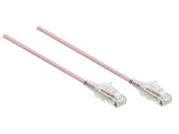 Konix 3M Slim CAT6 UTP Patch Cable LSZH in Salmon Pink