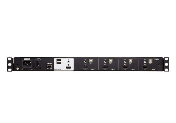 Aten 18.5' Short Depth 4-Port HDMI LCD KVM, Dual Rail and widescreen support