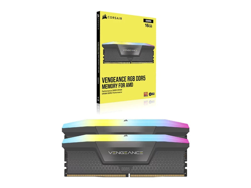 Corsair Vengeance RGB 64GB 2x32GB DDR5 5600MHz AMD EXPO & Intel XMP CL40 Desktop Memory CMH64GX5M2D5600Z40