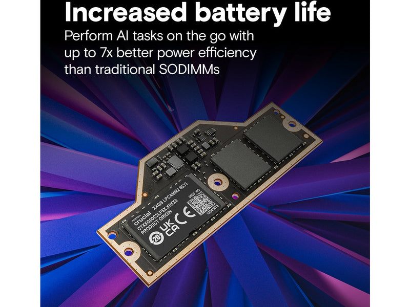Crucial CT32G75C2LP5X 32GB 1x32GB LPDDR5X LPCAMM2 7500Mhz Memory for Lenovo P1 P14 P16v