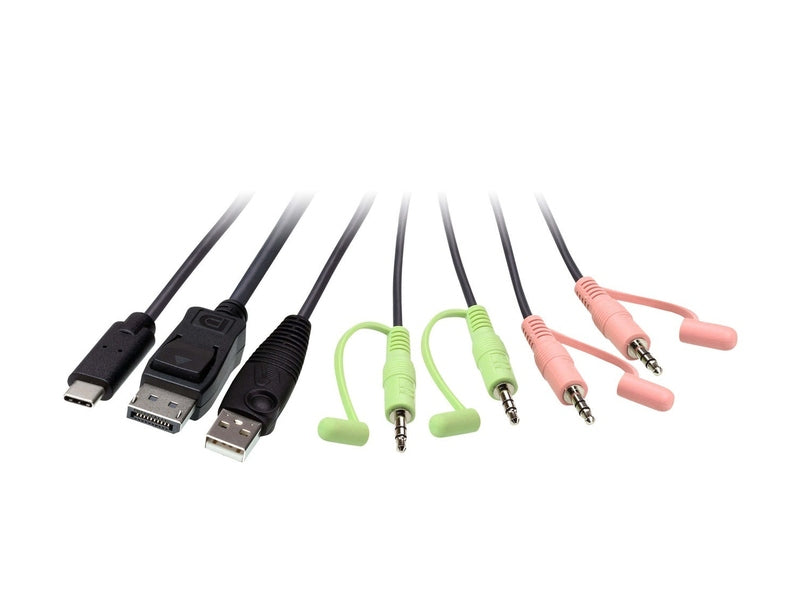 Aten 2-Port USB-C DisplayPort Hybrid Cable KVM Switch