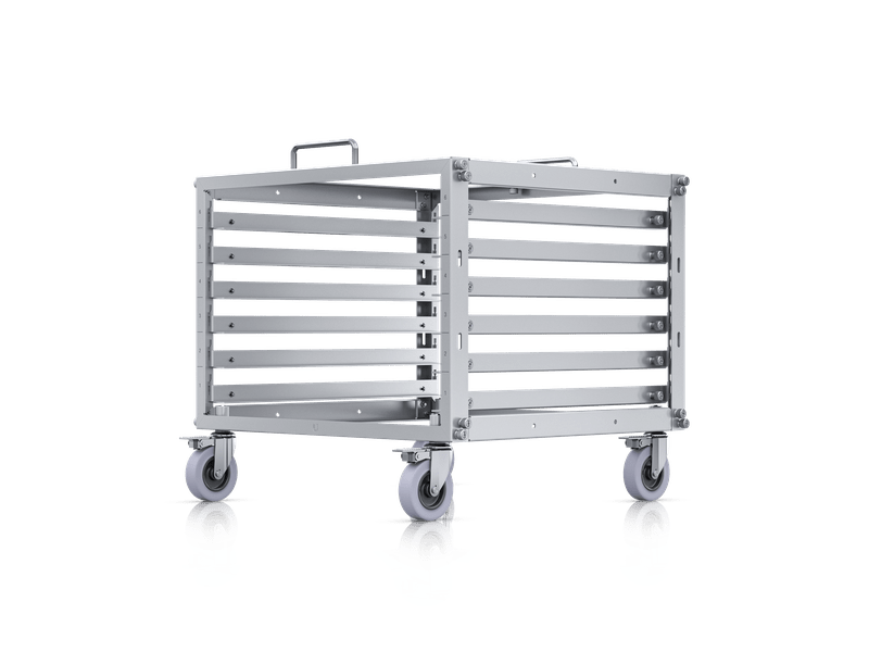 Ubiquiti Toolless Mini Rack, 6U-sized Device Rack with 24-port Blank Patch Panel, Can Assembled Without Tools, Lockable Casters