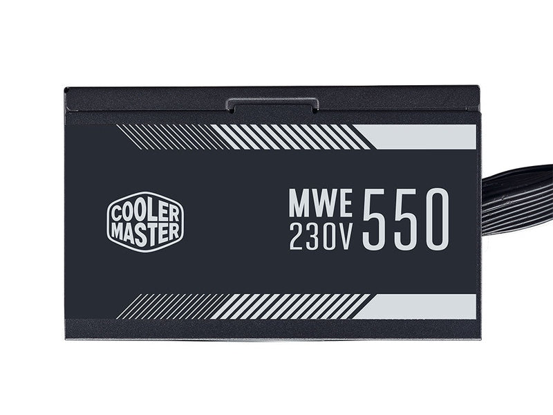 Cooler Master MWE 550W 80+ White, ATX, 120mm Fan, Black Flat Cable, 3-Year Warranty