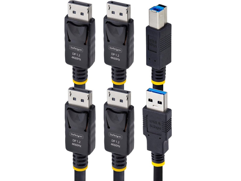 StarTech 1.8M Dual-Displayport And USB 5Gbps KVM Cable, 2 Yr