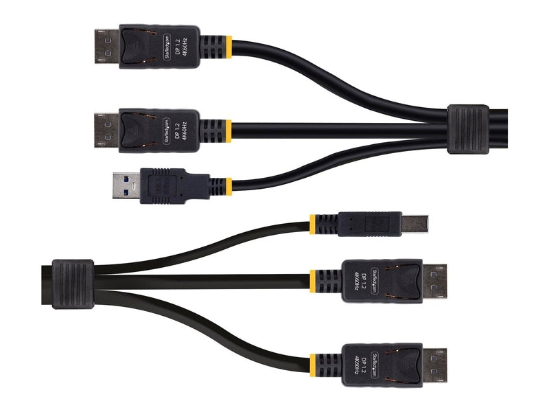 StarTech 1.8M Dual-Displayport And USB 5Gbps KVM Cable, 2 Yr