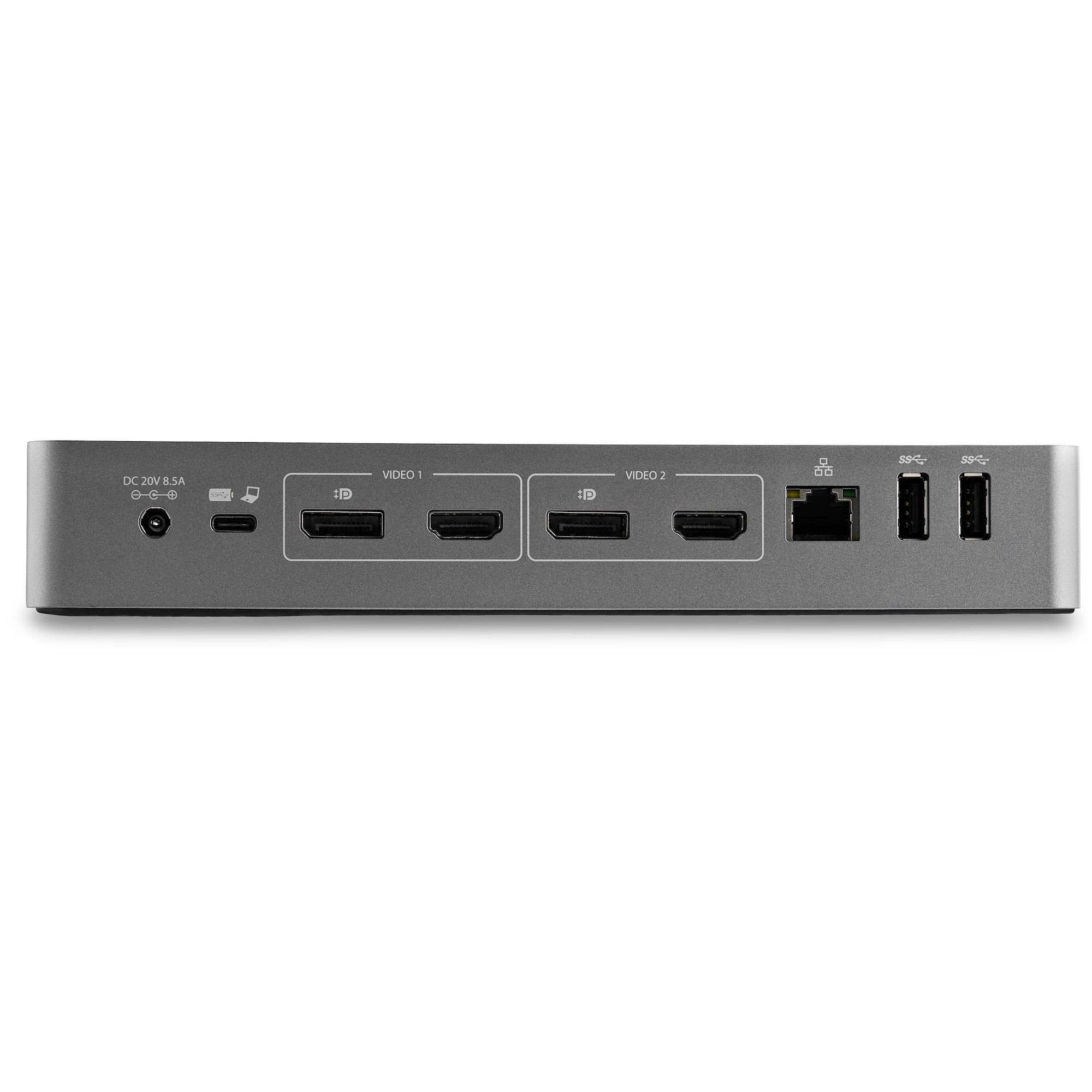 StarTech USB-C USB-A Hybrid 4K Dock, Dual Display, DP 2 , HDMI 2 , USB 3 , 100W, 3Yr