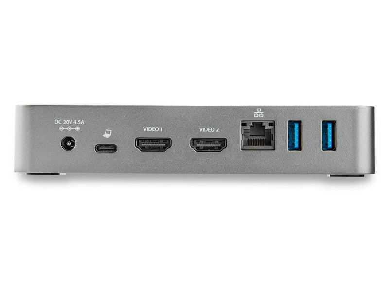 StarTech USB-C Dock, Dual Display, 65W, HDMI, USB 3 , RJ45, 3Yr