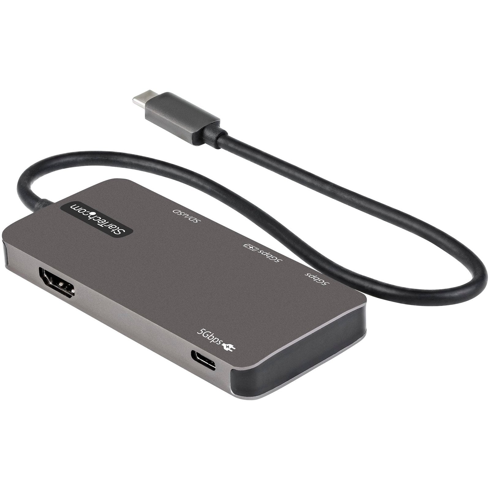 StarTech USB-C Multiport Adapter, 4K HDMI, Pd, SD, USB, 3Yr