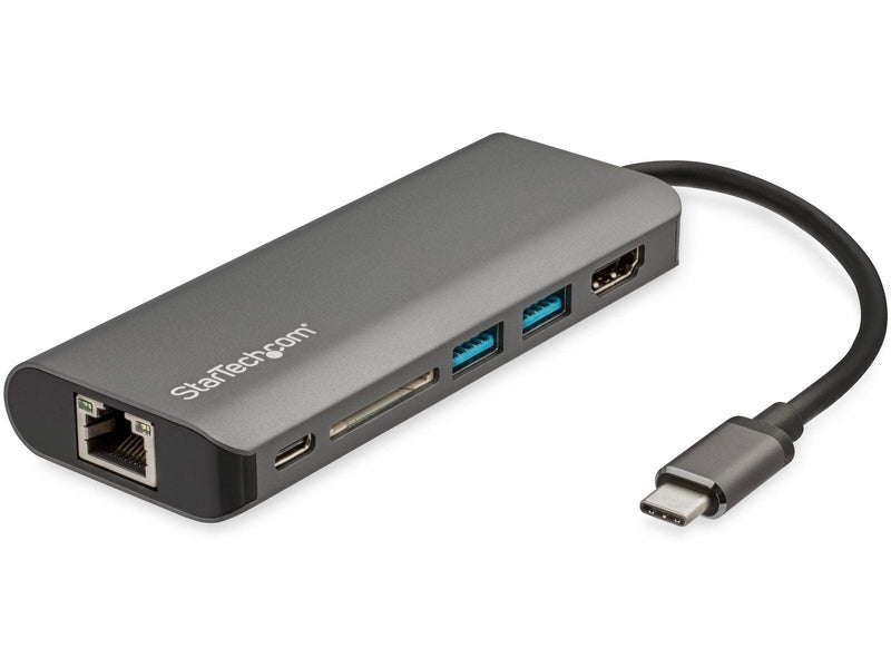 StarTech USB-C Thunderbolt 3 Multiport Adapter, 4K HDMI USB 2 , RJ45, SD, Single Display, 48W