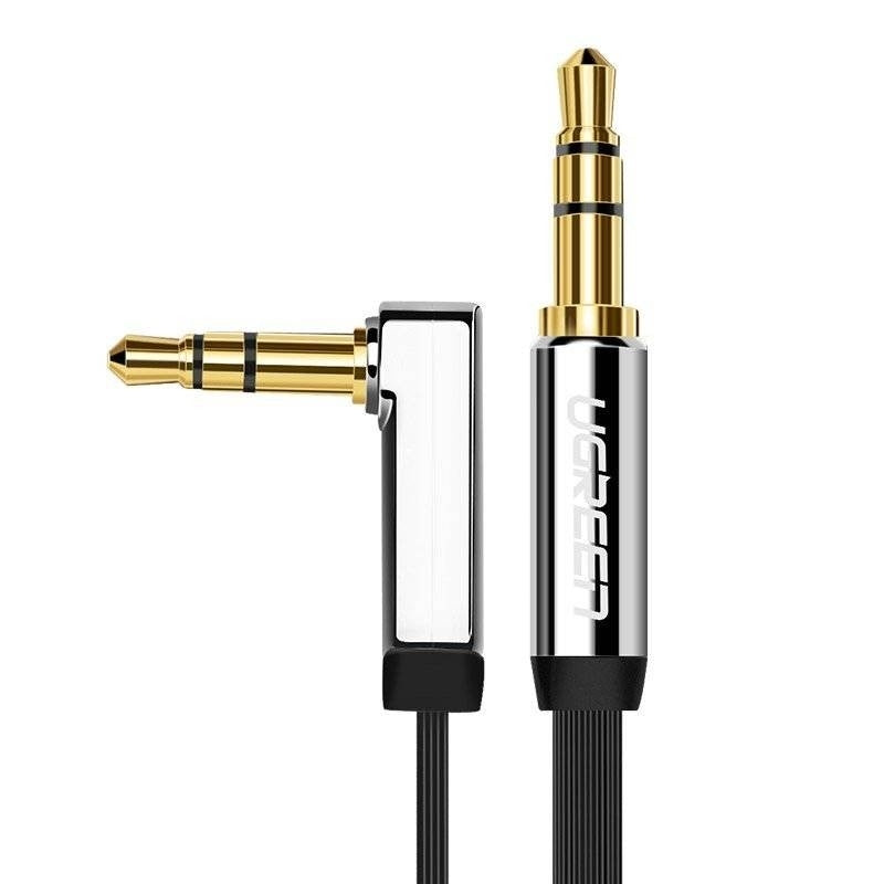 UGREEN 10728 3.5mm Male to 3.5mm Right Angle 3.5mm Aux Cable 3m Black