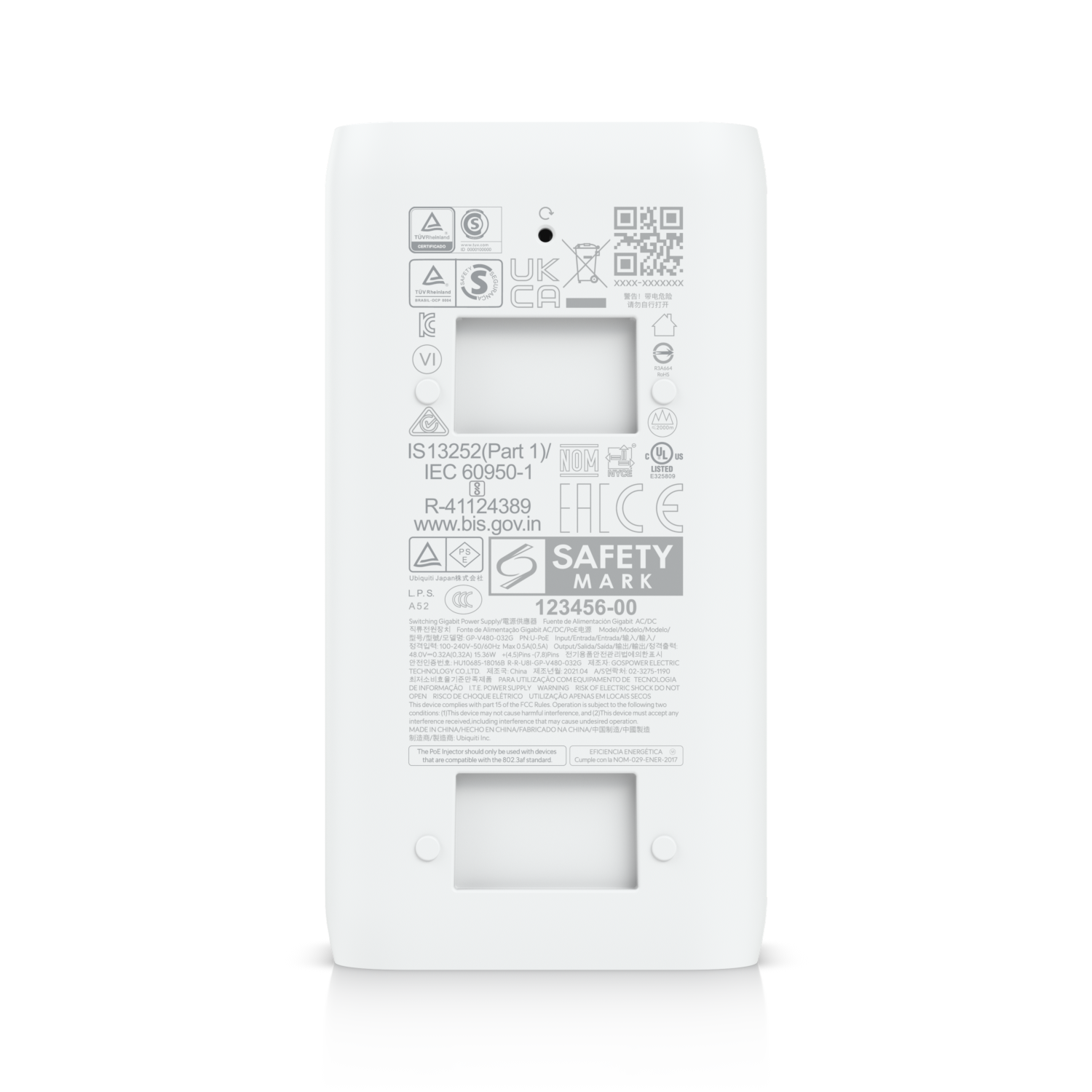 Ubiquiti PoE 802.11AF Adapter, Up to 15W of PoE Output, RJ45 Data Input, Compatible injector for NHU-U6+
