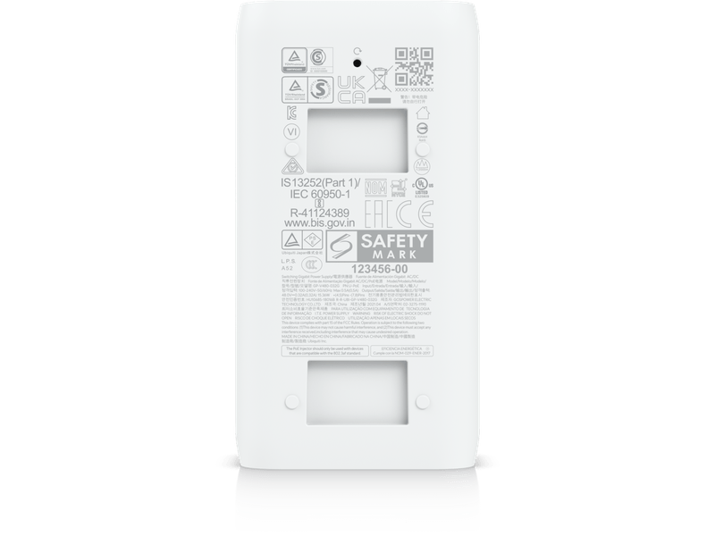Ubiquiti PoE 802.11AF Adapter, Up to 15W of PoE Output, RJ45 Data Input, Compatible injector for NHU-U6+
