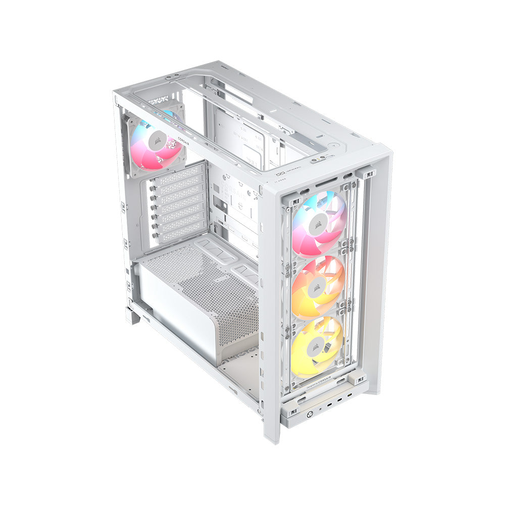 Corsair FRAME 4000D LCD RS ARGB Premium Mid-Tower E-ATX PC Case - White
