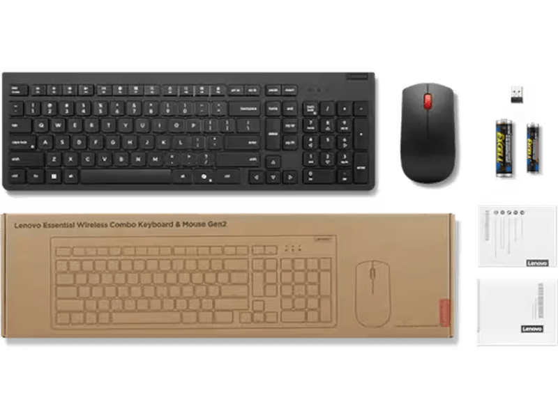 Lenovo Essential Wireless Combo Keyboard & Mouse Gen2 AI with Copilot Key - 4X31R64453