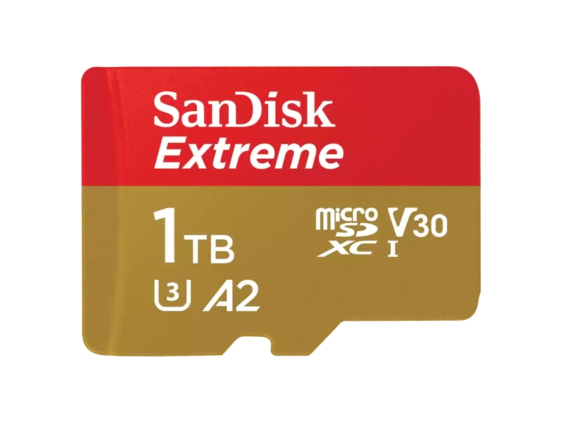 SanDisk Extreme® microSDXC™ UHS-I CARD, SQXAV 1TB, V30, U3, C10, A2