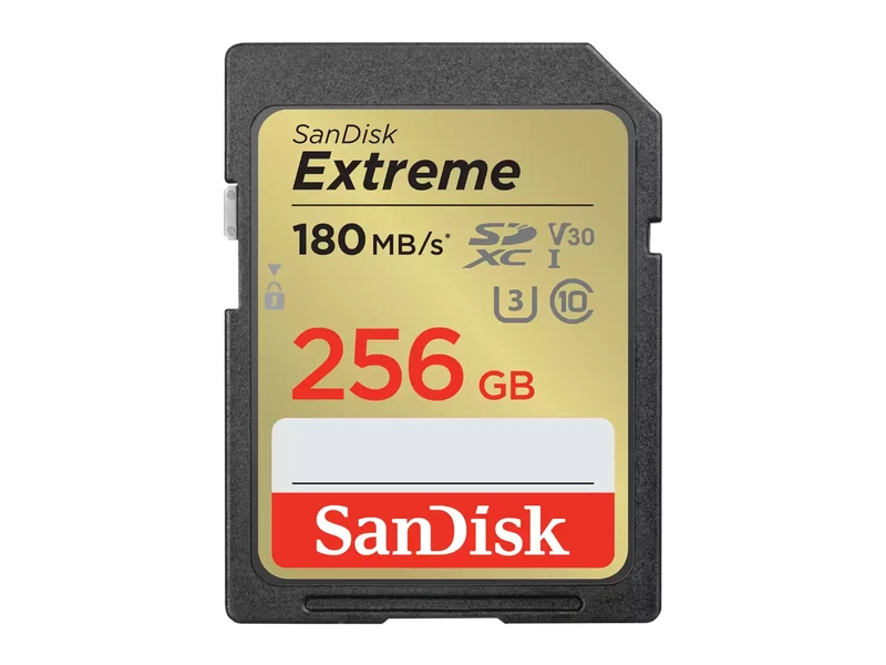 SanDisk 256GB Extreme V30 U3 SDXC UHS-I Memory Card