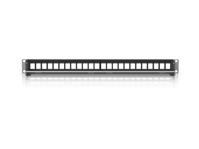 Ubiquiti 24-Port Blank Keystone Patch Panel, Silver, 1U 24-port, Ideal for Keystone Module Installation