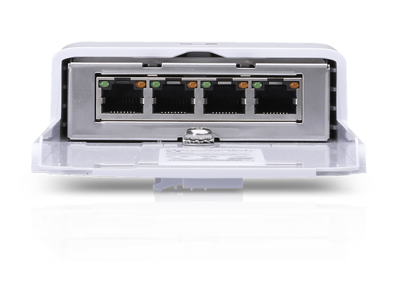 Ubiquiti NanoSwitch, N-SW, With Four Gigabit Ethernet Ports, Outdoor, Weather-resistant Enclosure,