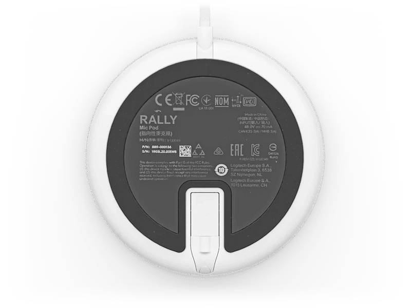 Logitech Rally Mic Pod - White