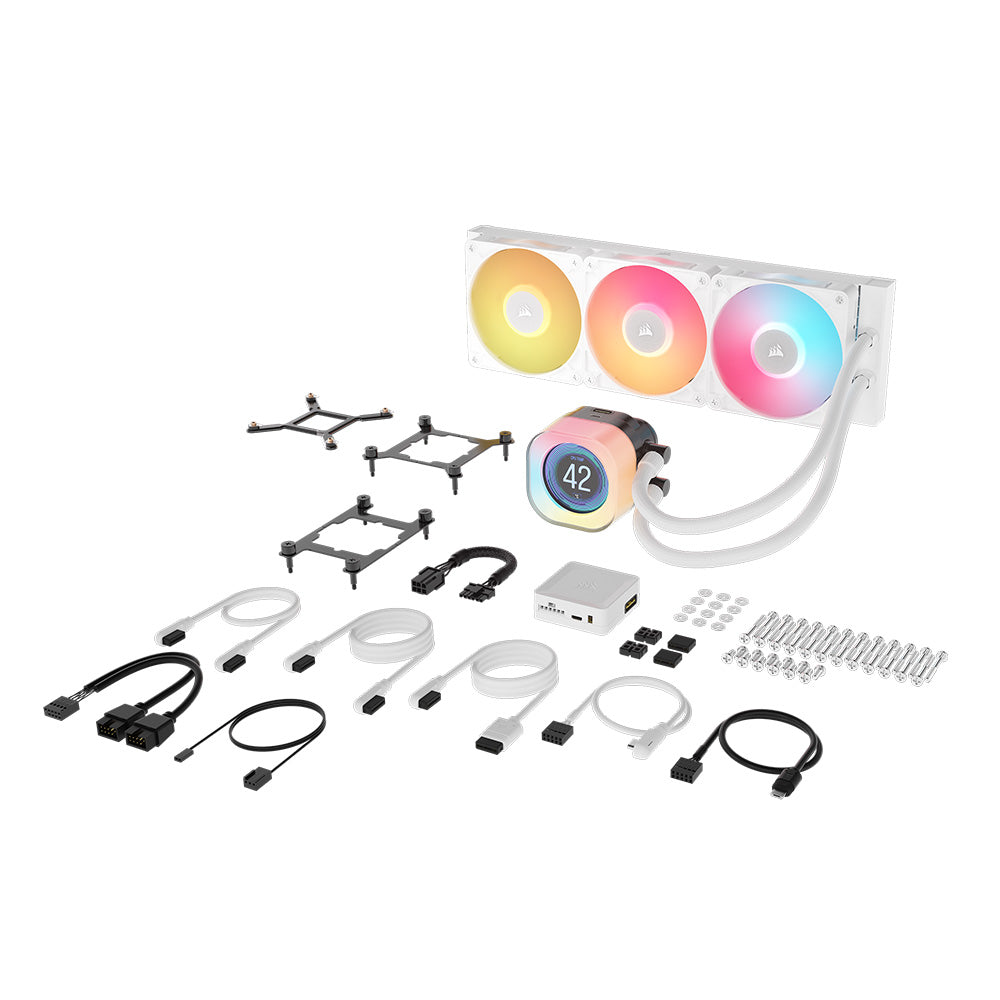 Corsair iCUE LINK TITAN 360 RX LCD Liquid CPU Cooler - White