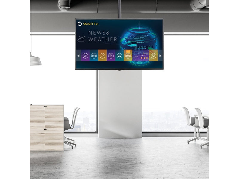 TV Ceiling Mount - Full-Motion Universal Hanging Single Screen Mount with Adjustable Telescopic Pole - Tilt / Swivel - VESA Bracket for 32”-75" Displays