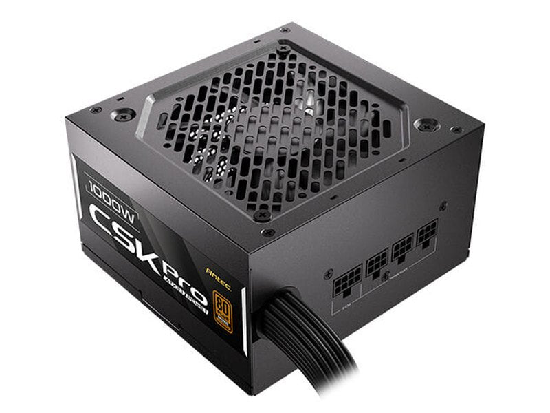 Antec CSK1000 PRO Sem-Modular ATX 3.1, PCI-E 5.1 for 4090, 5090 & 7900, 9070 High Quality Jap Capacitors, Performance and Reliability, PSU