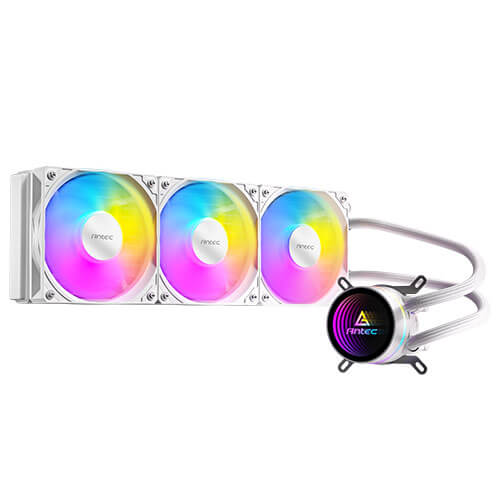 Antec Luna 360 ARGB White, 360mm AIO, 3x120mm ARGB PWM Fans, 800-1800RPM, 67.62CFM, Intel LGA1700 / 1851, AMD AM4 / AM5, 2Y Warranty