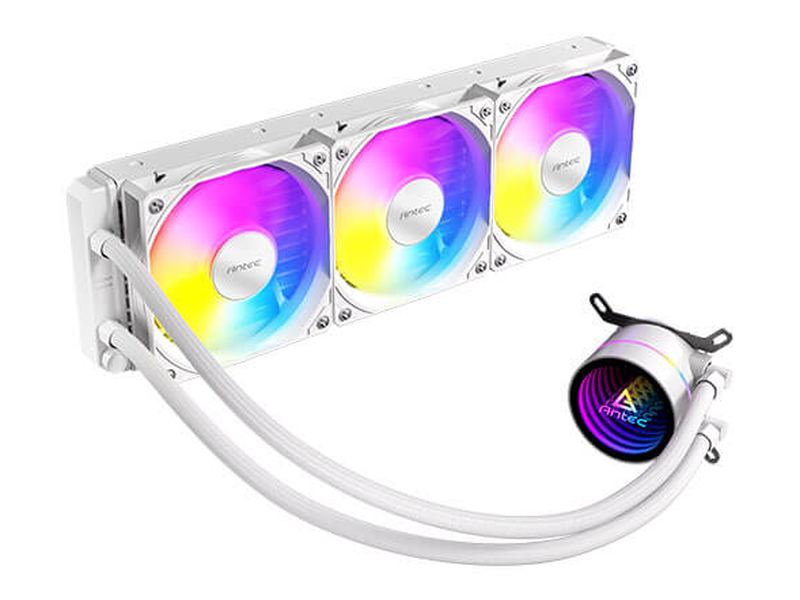 Antec Luna 360 ARGB White, 360mm AIO, 3x120mm ARGB PWM Fans, 800-1800RPM, 67.62CFM, Intel LGA1700 / 1851, AMD AM4 / AM5, 2Y Warranty