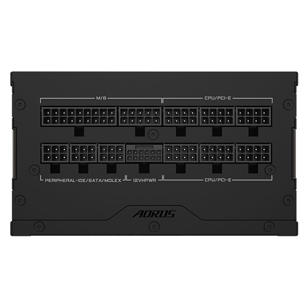 Gigabyte AORUS ELITE 1000W 80+ Platinum PCIe 5.0 ATX 3.1 Fully Modular ATX Power Supply - Black