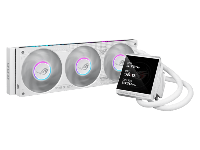 ASUS ROG Strix LC IV 360 ARGB LCD AIO Liquid CPU Cooler - White Edition