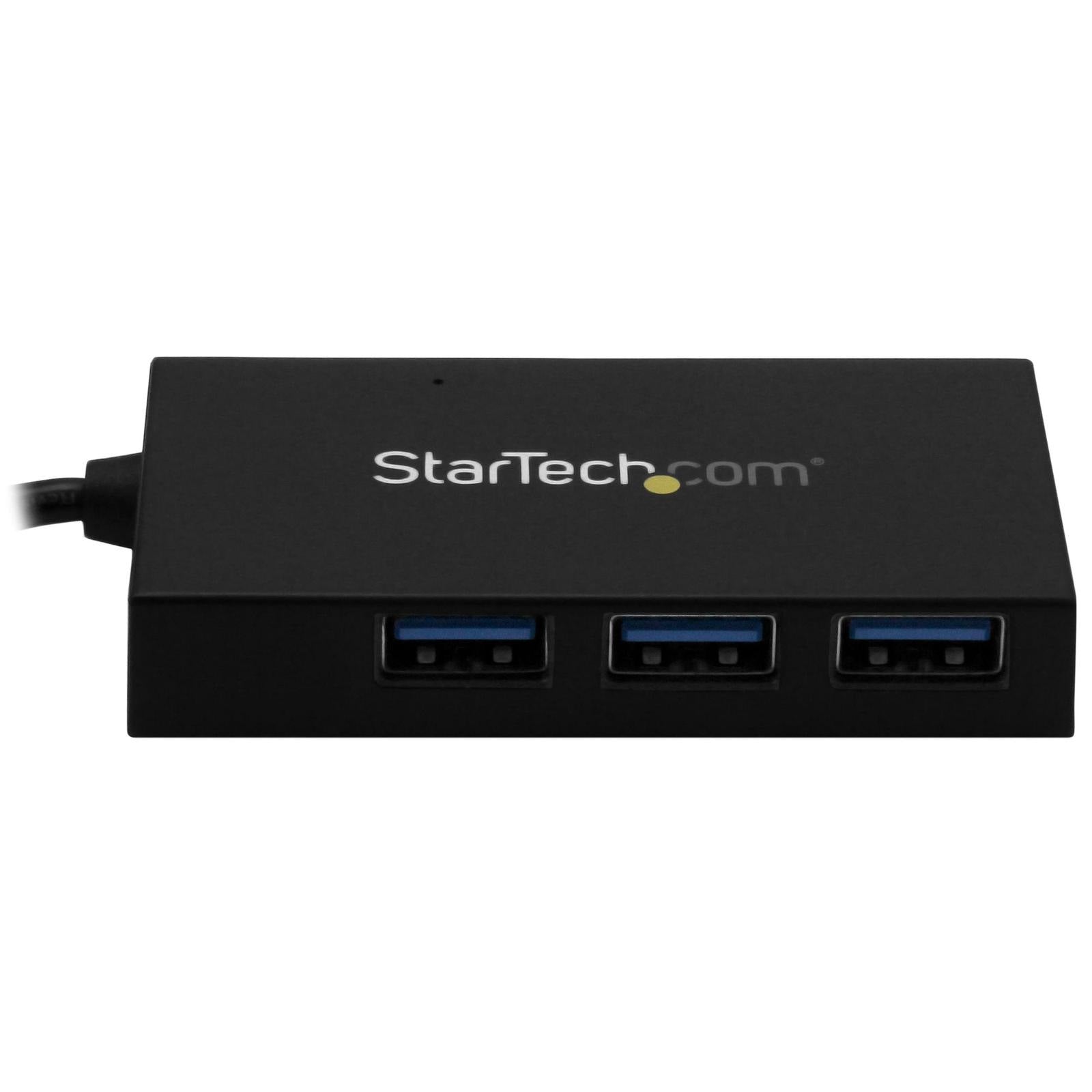 StarTech 4 Port USB 3.0 Hub USB-A - 3 USB-A & USB-C - Self/Bus Power 2Yr